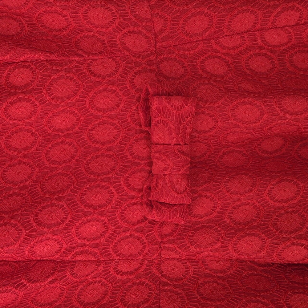 Anni Coco Junior's Vibrant Red Coquette Sleeveless Fit‎ & Flare Dress Size M - Picture 3 of 6
